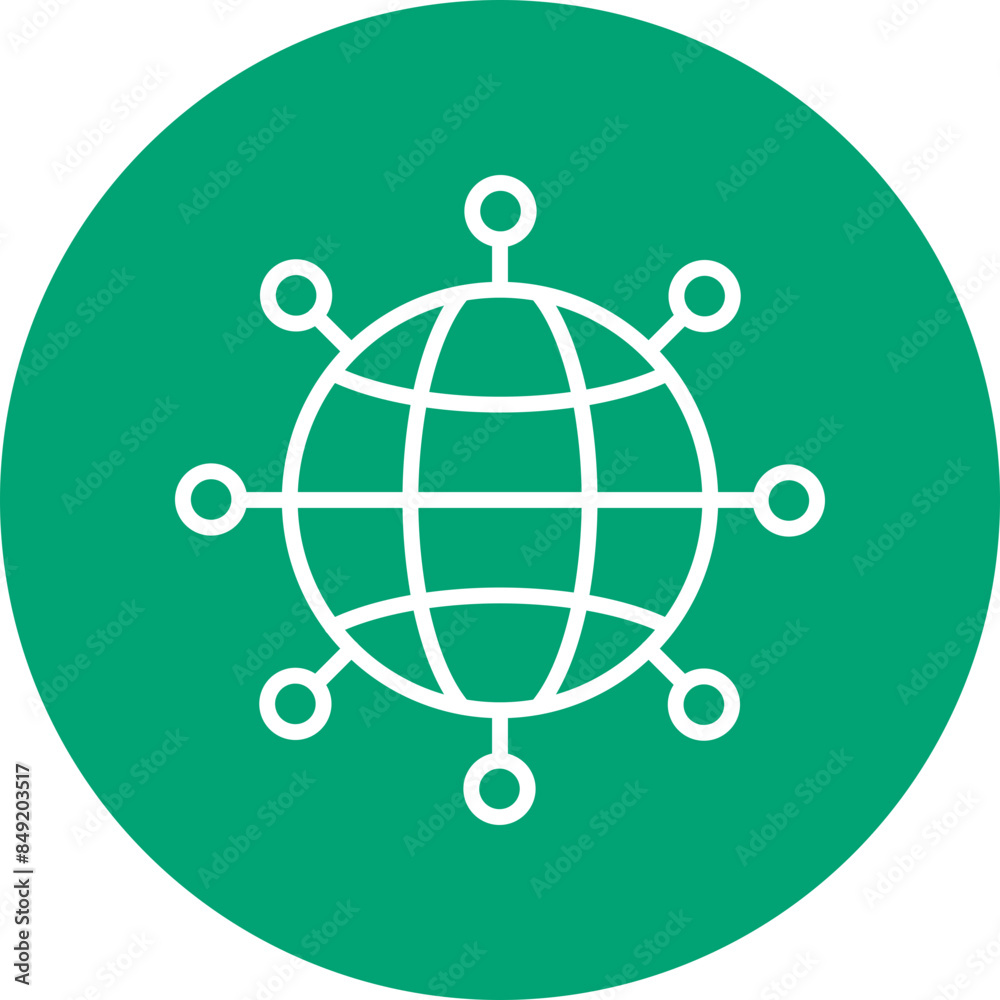 Connection line circle icon Connection line circle icon