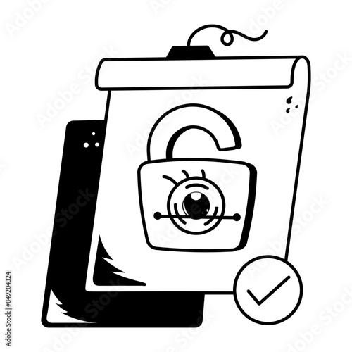 Latest outline icon of iris recognition 