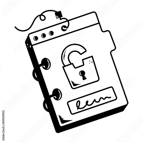 Here’s a doodle icon of unsafe web 