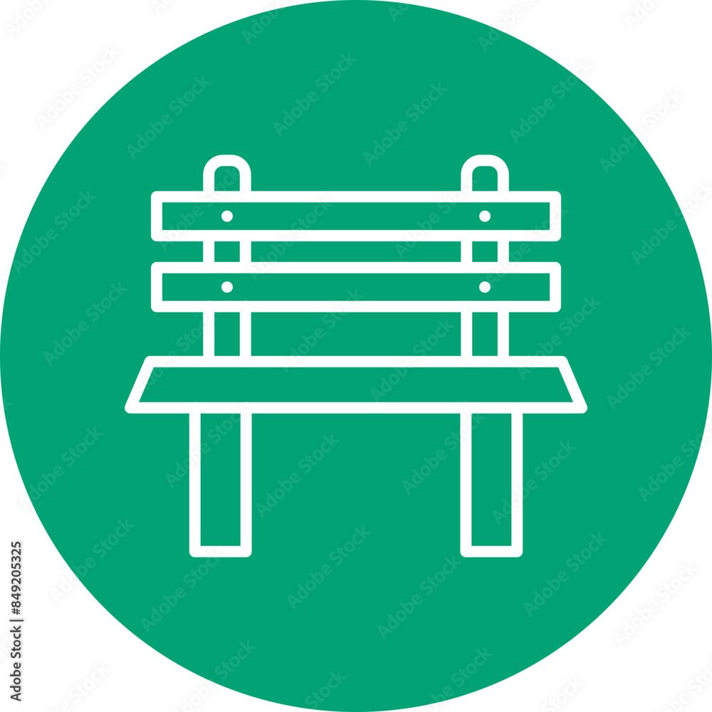 Bench line circle icon Bench line circle icon