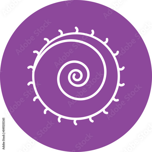 Hay bale line circle icon