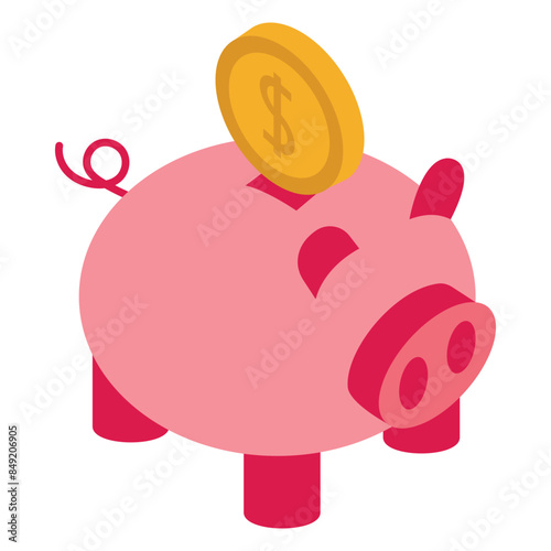  A piggy bank used for saving coins.
