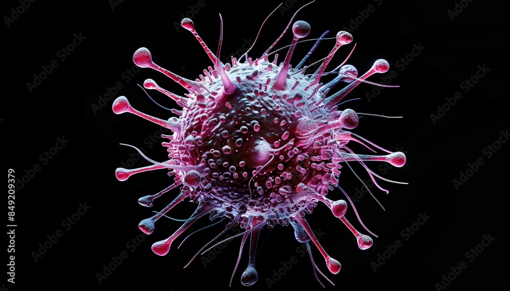 Breast Cancer Cell Solid Background for Science Presentation Breast cancer awareness Breast Cancer Cell Solid Background for Science Presentation Breast cancer awareness