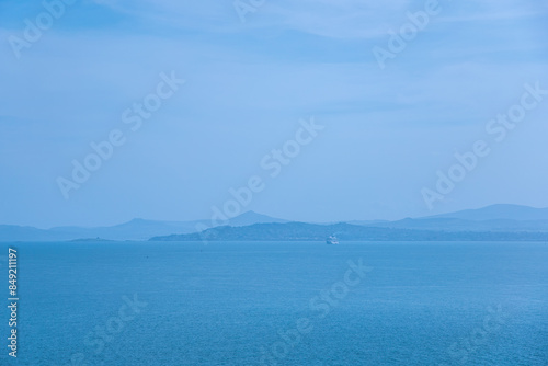 Dublin, Ireland - seaside under blue sky and white clouds photo