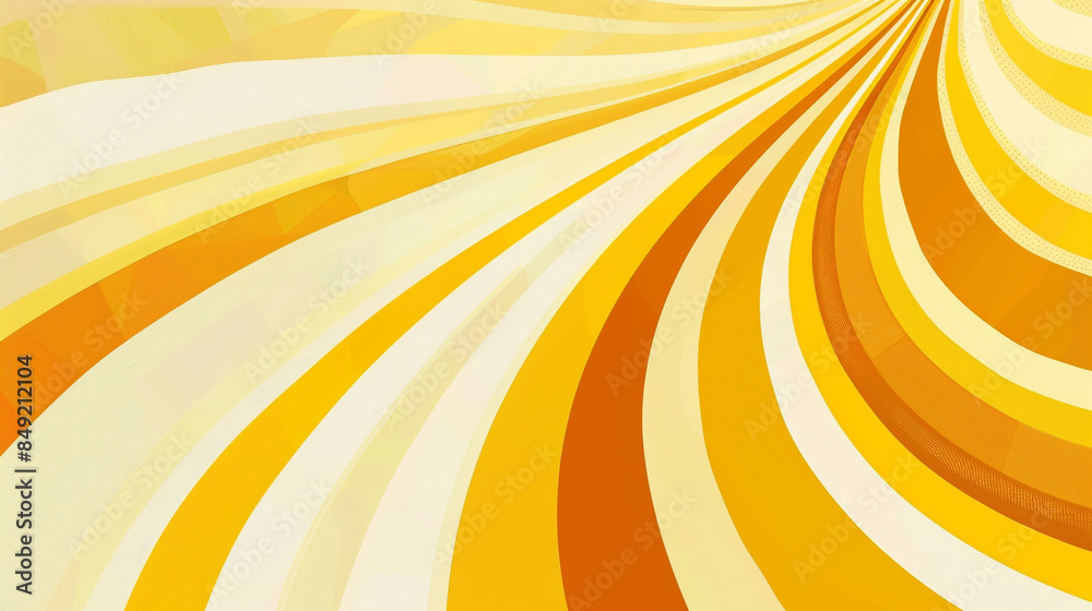 Obraz premium Yellow and White retro groovy background presentation design 