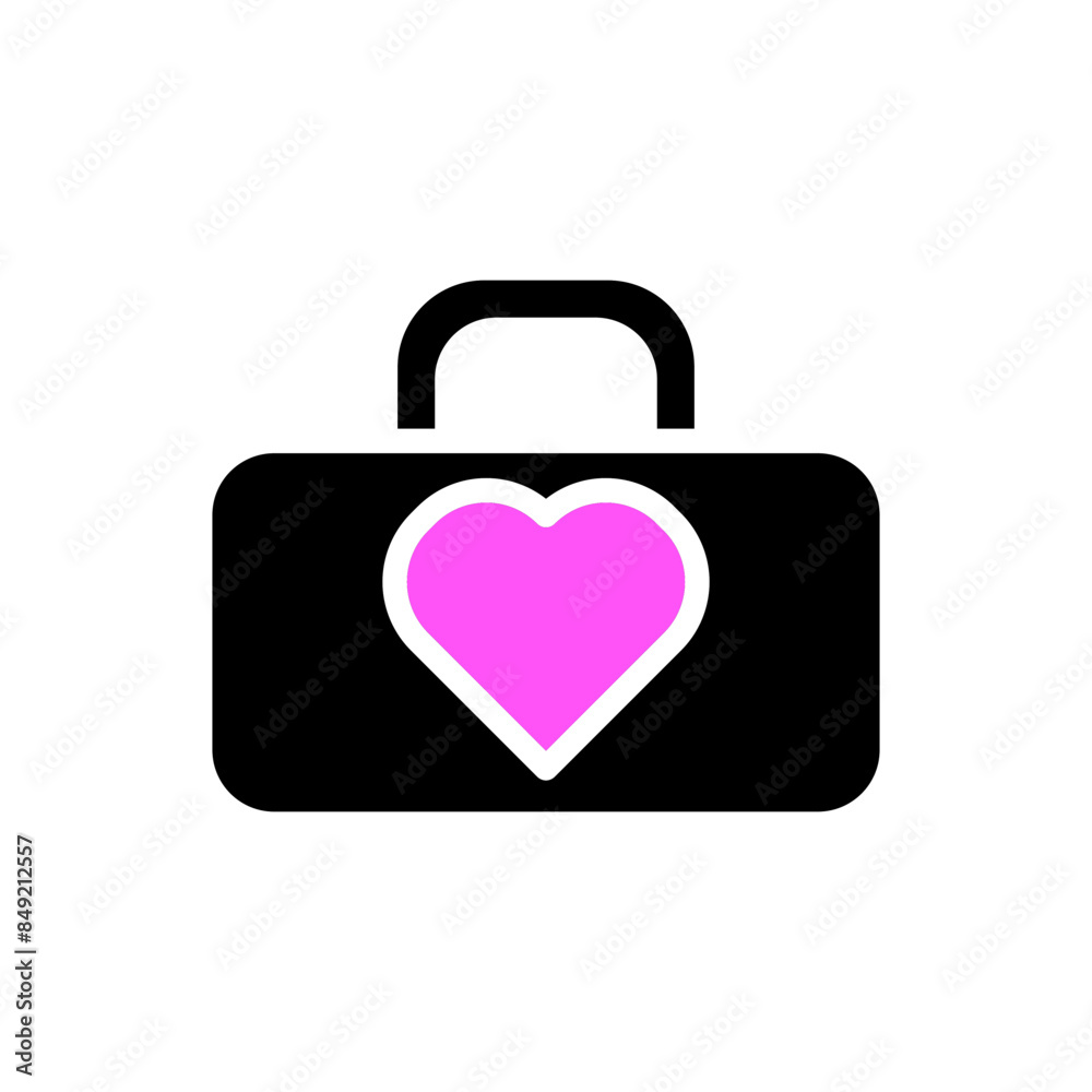 Wedding love icon solid black pink Wedding love icon solid black pink