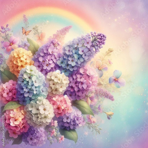 Wallpaper Mural HIntergrung Flieder Torontodigital.ca