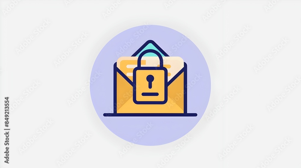 Secure Digital Lock Icon for Encrypted Data and Information Protection Secure Digital Lock Icon for Encrypted Data and Information Protection