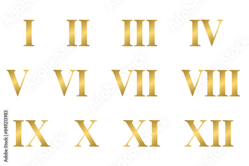 Golden roman numbers