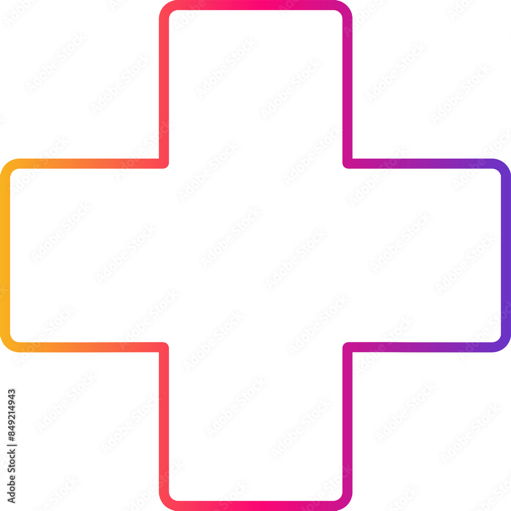 Plus Shape Gradient Frame Plus Shape Gradient Frame