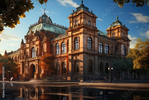 Majestic National Museum in Prague, Czech Republic., generative IA