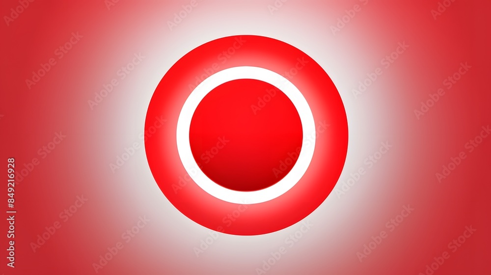 Alert icon, red circle, white exclamation mark, smooth edges, high visibility Alert icon, red circle, white exclamation mark, smooth edges, high visibility