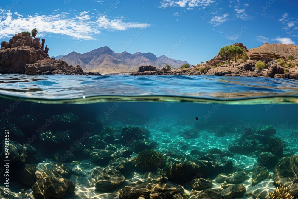 Underwater paradise in Sharm El Sheikh., generative IA Underwater paradise in Sharm El Sheikh., generative IA