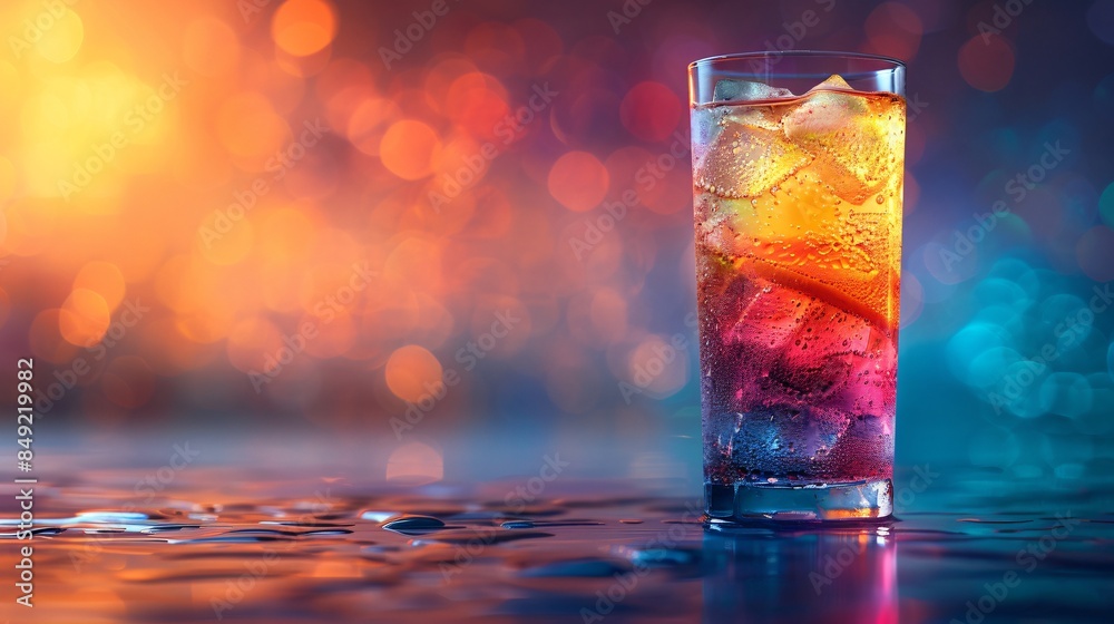 Pride Cocktail with Colorful Background Pride Cocktail with Colorful Background