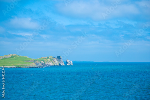 Dublin, Ireland - seaside under blue sky and white clouds