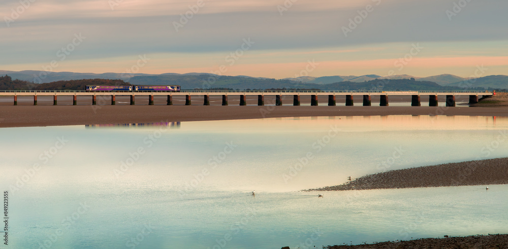 Fototapeta premium sunset on the river