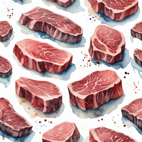 Wagyu Steaks Ilustration Design Very terrifying