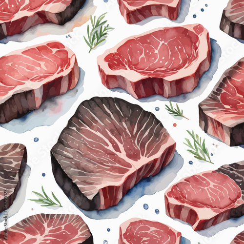 Wagyu Steaks Ilustration Design Very terrifying