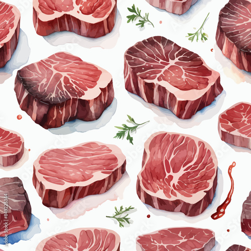 Wagyu Steaks Ilustration Design Very terrifying