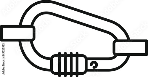 Carabiner is a specialized type of shackle, a metal loop with a spring loaded gate used to quickly and reversibly connect components