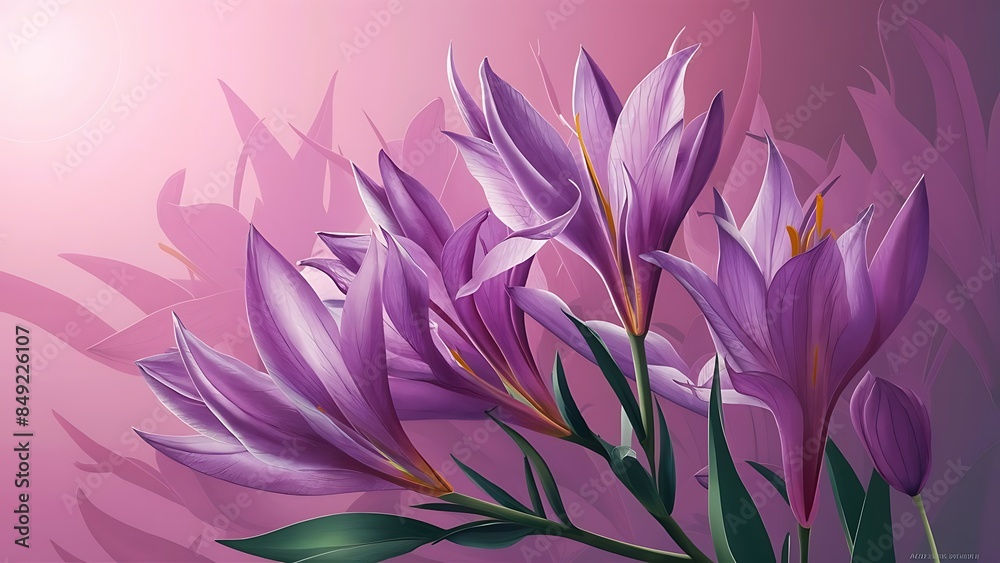 Blooming lilac flowers on pink background Blooming lilac flowers on pink background