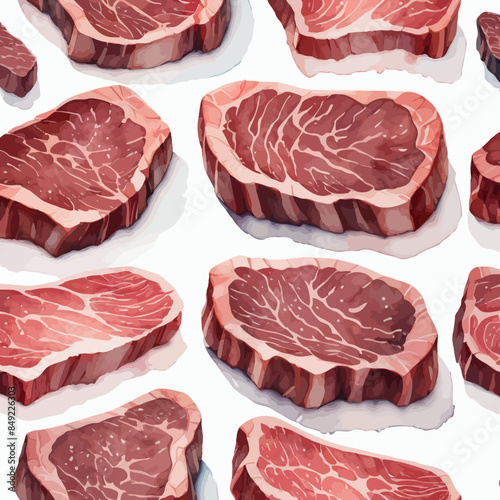 Wagyu Steaks Ilustration Design Very terrifying