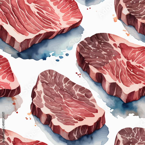 Wagyu Steaks Ilustration Design Very terrifying