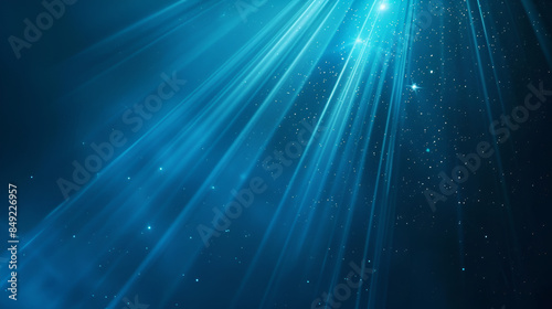 Abstract blue light beam gradient background banner Blue light rays on dark blue background abstract glowing gradient banner backdrop design, Generative AI