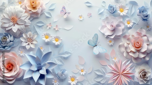 flowers on a white background