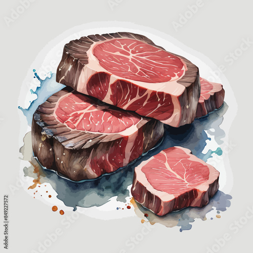 Wagyu Steaks Ilustration Design Very terrifying