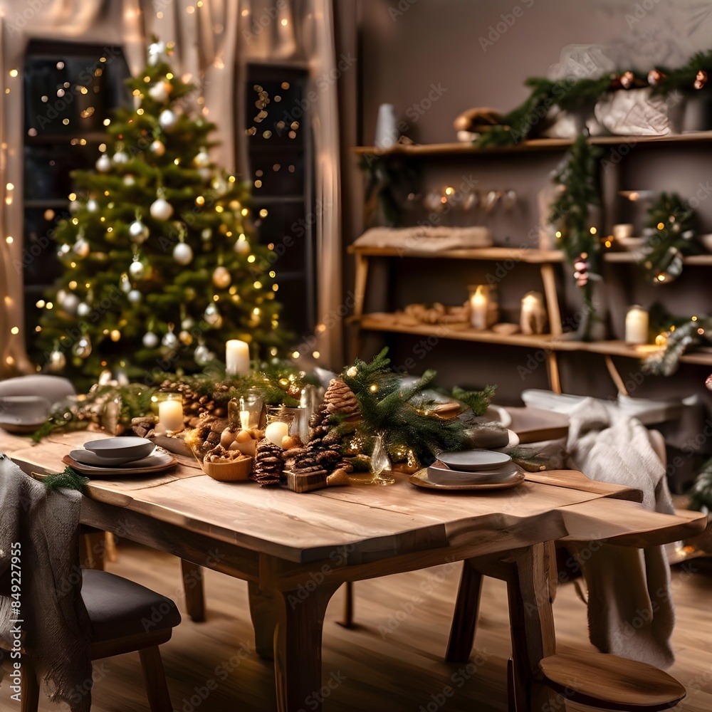 christmas table setting
