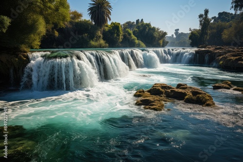 Manavgat waterfalls Turkish natural paradise., generative IA