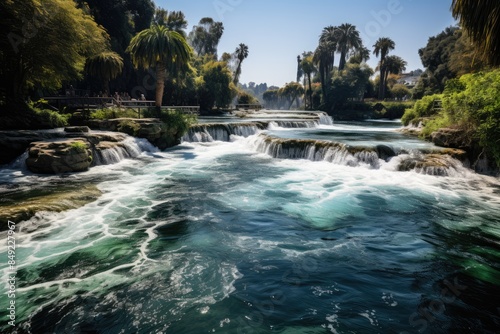 Manavgat waterfalls Turkish natural paradise., generative IA