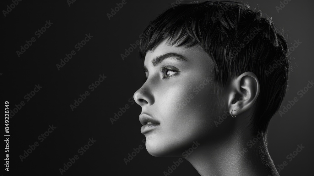 The woman in profile The woman in profile