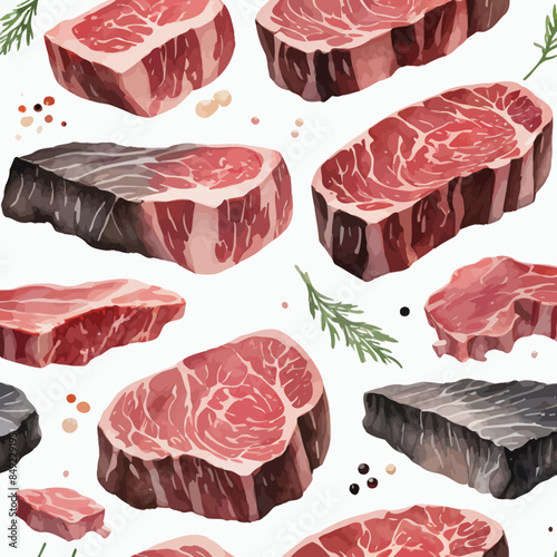 Wagyu Steaks Ilustration Design Very terrifying