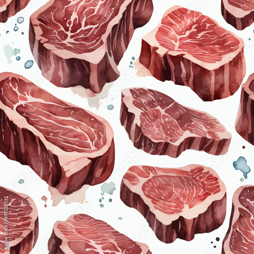 Wagyu Steaks Ilustration Design Very terrifying