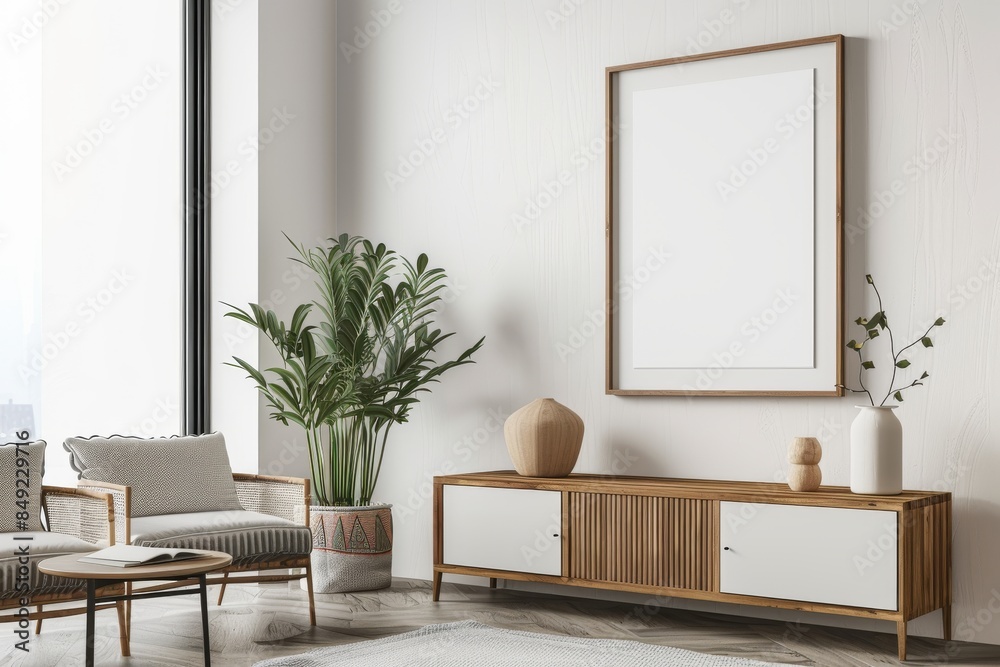 An interior mock up of a cozy living room with a chill zone and decoration, containing a chill zone and decorations An interior mock up of a cozy living room with a chill zone and decoration, containing a chill zone and decorations