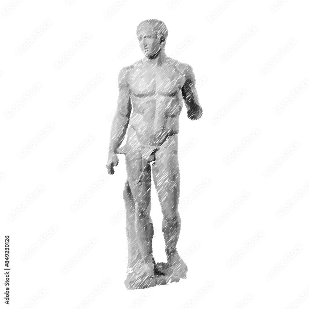 Heads Greek ancient sculpture, mystic. Vector hand drawn illustrations of antique classic statues in trendy bohemian style Heads Greek ancient sculpture, mystic. Vector hand drawn illustrations of antique classic statues in trendy bohemian style