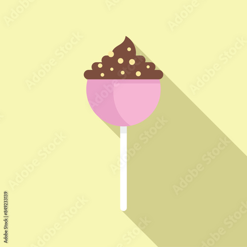 Delicious cake pop dipped in chocolate and covered in sprinkles, a sweet treat for any occasion