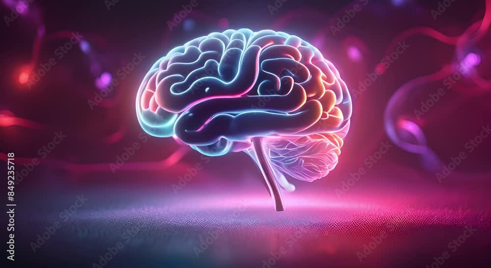 Human brain with neurons and neural connections Human brain with neurons and neural connections