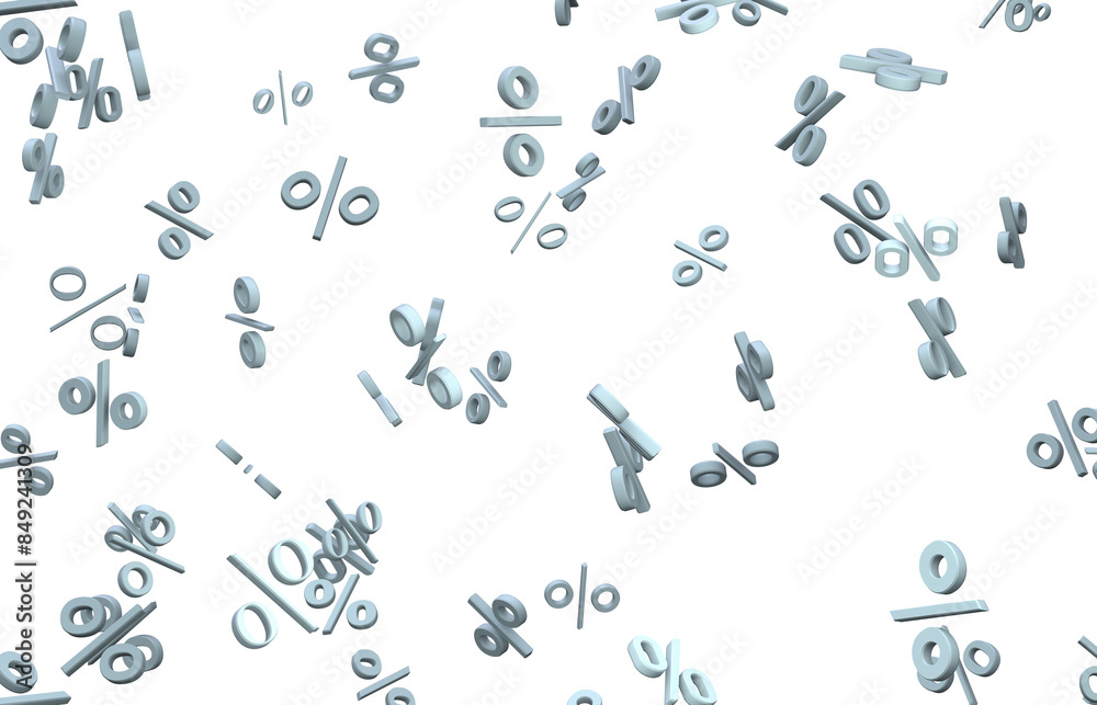 3d Sales icons floating in the air 3D rendering 3d Sales icons floating in the air 3D rendering