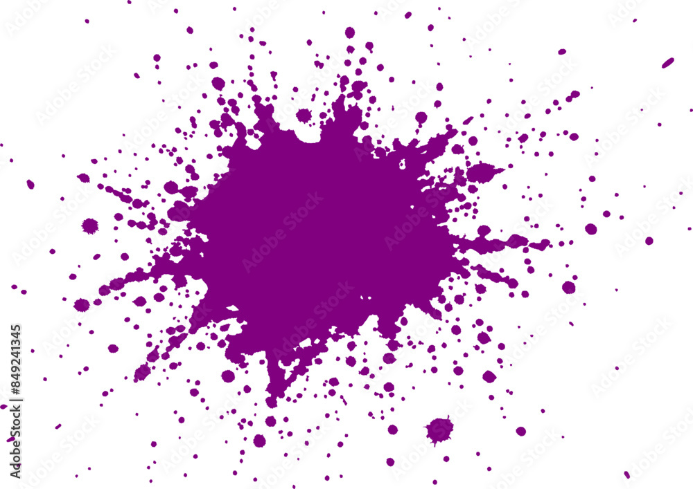 Fototapeta premium Purple Color Paint Splatter 