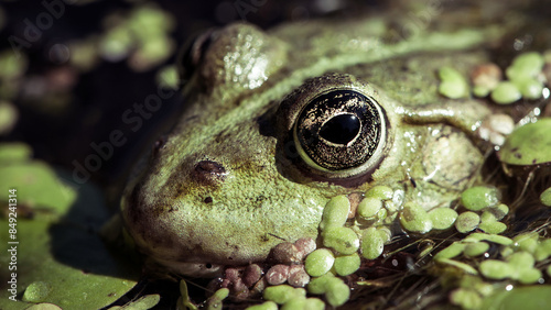Photos Marsh frog, frog eyes, Pelophylax ridibundus, in nature habitat