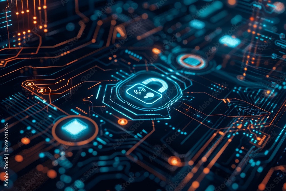 A hologram of Earth's globe and a cybersecurity lock containing a variety of icons A hologram of Earth's globe and a cybersecurity lock containing a variety of icons