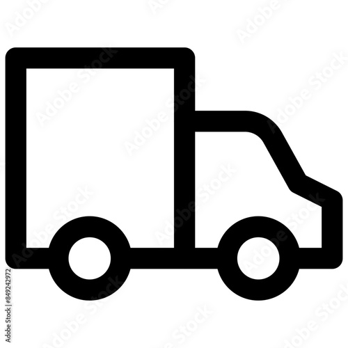 Truck. Editable stroke vector icon.