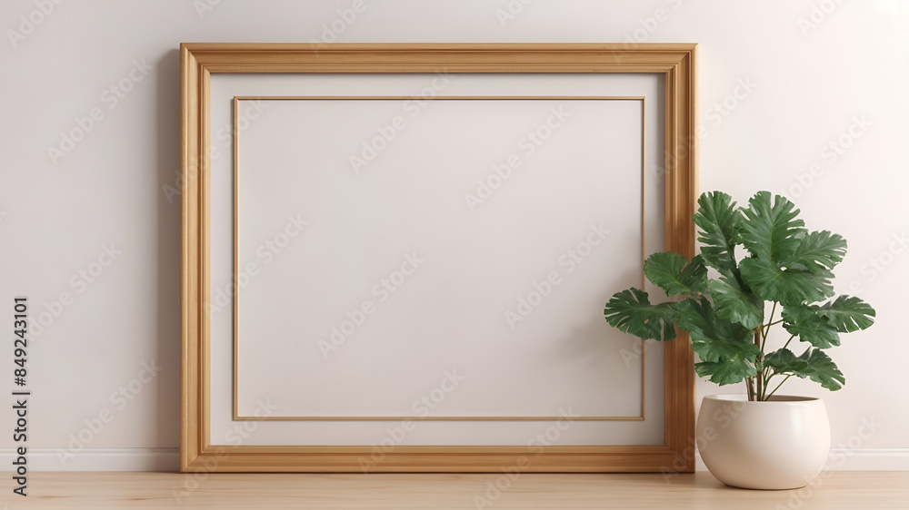 Mockup of picture frame with empty space for texting or advertising Mockup of picture frame with empty space for texting or advertising
