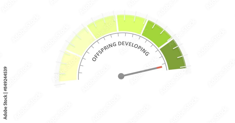 Meter scale with arrow. Offspring developing measuring device display ...