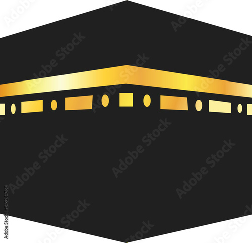 Holy kaaba muslim landmark isolated on a white background. Khana Kaba transparent background
