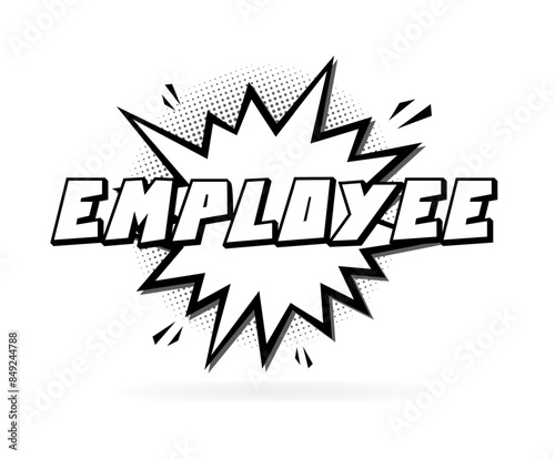 Employee banner. Explosion Icon. Flat style. Vector illustration.