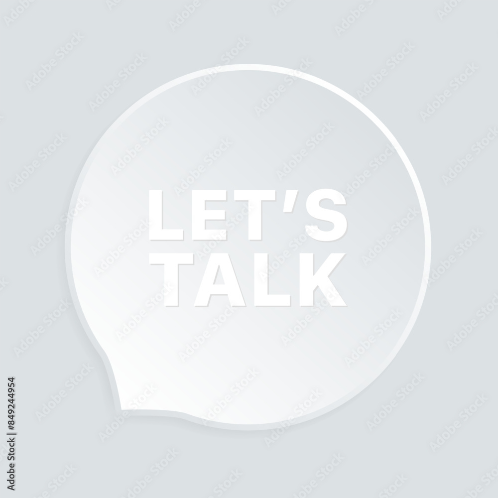 Let`s talk banner. Message bubble icon. Flat style. Vector icon. Let`s talk banner. Message bubble icon. Flat style. Vector icon.